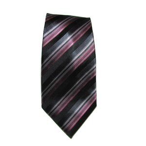 Kenneth Roberts Platinum Men's Neck Tie Silk Striped 60"L 3.5W